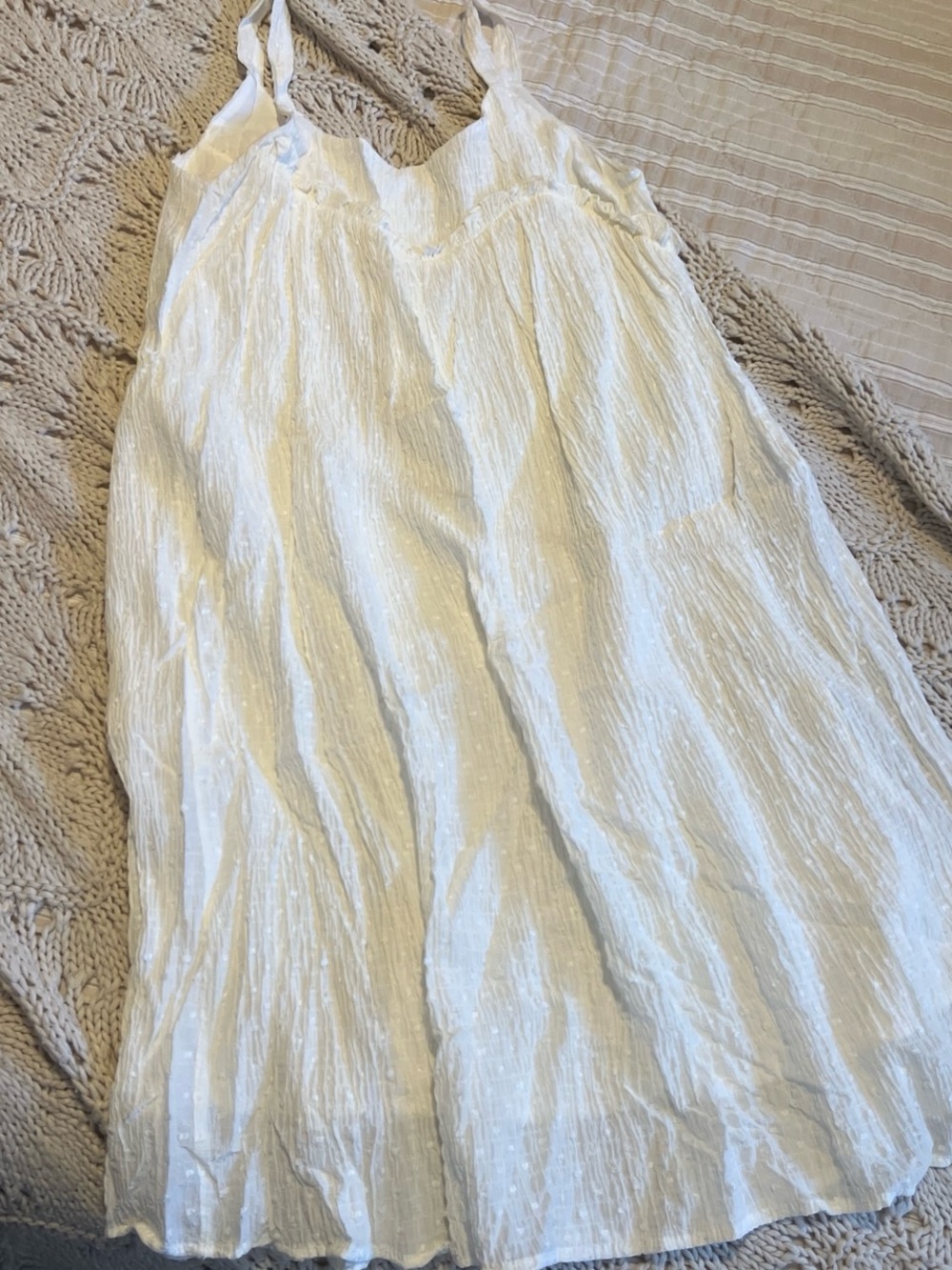 Zara White Textured Dress